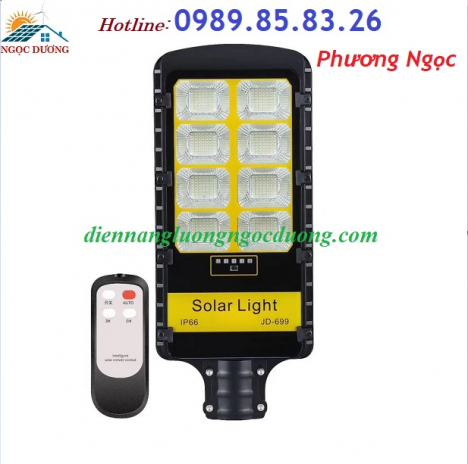 Đèn năng lượng mặt trời công suất 200W đường phố, đèn năng lượng mặt trời JD699