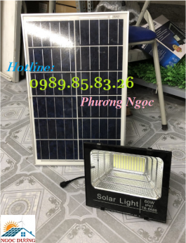 Đèn năng lượng mặt trời 60W, đèn led pha 60W, đèn năng lượng mặt trời