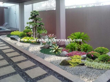 Sỏi đen tự nhiên trang trí nội thất