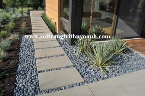 Sỏi đen tự nhiên trang trí nội thất