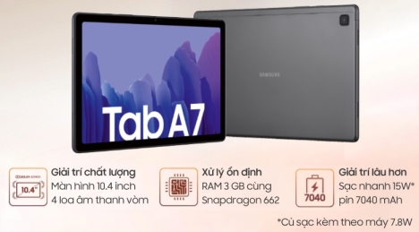 Samsung Galaxy Tab A7 (2020) - Giá rẻ, có trả góp