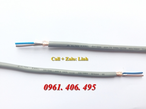 Cáp điều khiển lõi mềm 2 lõi 2x0.5, 2x0.75, 2x1.0, 2x1.5mm2 – cáp Altek Kabel