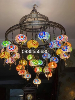 Giao lưu bộ chùm hàng kính màu đa sắc