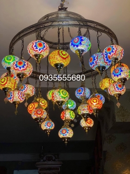 Giao lưu bộ chùm hàng kính màu đa sắc