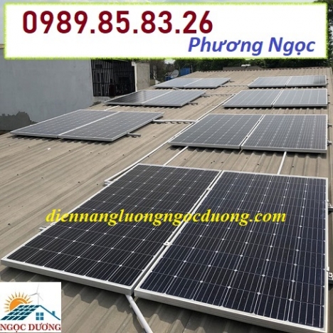 Lắp đặt hệ thống điện mặt trời hòa lưới 5KW, combo hệ thống điện mặt trời áp mái