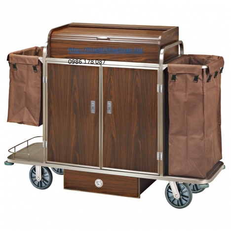 Xe đẩy dọn dẹp buồng phòng khách sạn, housekeeping trolley
