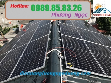 Hệ thống điện năng lượng mặt trời hòa lưới 10KW 3 pha, combo điện mặt trời mái nhà