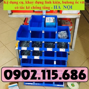 Ke dung cu, khay linh kien xep tang, khay dung bulong oc vit, khay linh kien chong tang, hop dung bu