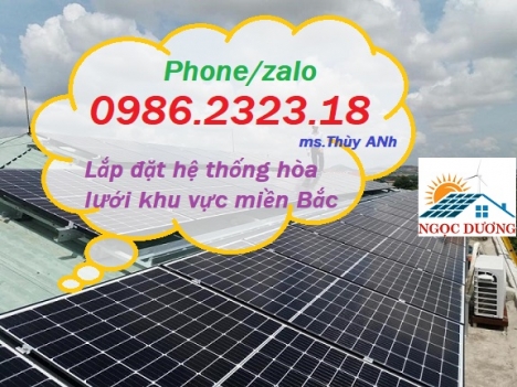 Hệ thống điện mặt trời hòa lưới 8.75kw 3 pha, lắp đặt hệ thống điện hòa lưới miền BẮc