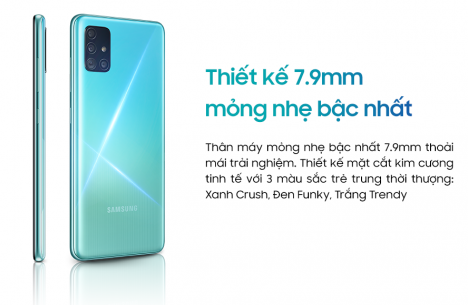 Trả góp 0% lãi suất/Samsung A51 256gb chính hãng/giá rẻ.
