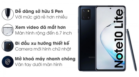 Samsung Galaxy Note 10 Lite giá giảm cực sốc