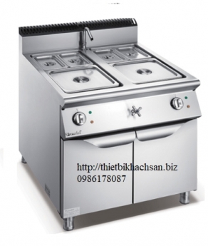 Bếp âu, bếp nấu mỳ bain marie liền tủ