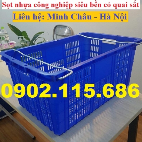 Sóng nhựa hở quai sắt, sóng nhựa hở có quai, sóng nhựa đựng hàng có quai sắt, sóng nhựa công nghiệp,