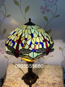 Đèn hai thân tiffany họa tiết chuồn chuồn cổ lạ mắt