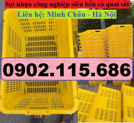 Sóng nhựa hở quai sắt, sóng nhựa hở có quai, sóng nhựa đựng hàng có quai sắt, sóng nhựa công nghiệp,