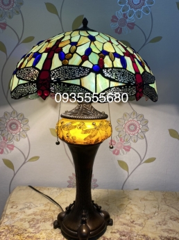 Đèn hai thân tiffany họa tiết chuồn chuồn cổ lạ mắt