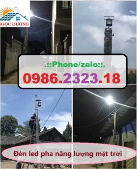 Đèn năng lượng mặt trời, Đèn chiếu sáng năng lượng mặt trời, đèn led pha năng lượng mặt trời