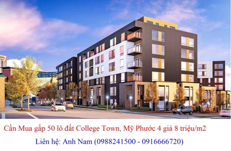 Mua gấp giá cao 50 lô đất College Town, Mỹ Phước 4, mua chính chủ, thiện chí mua