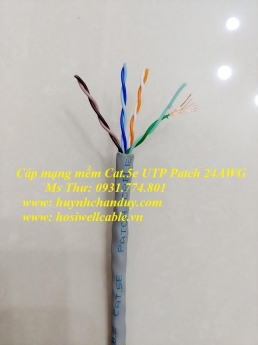 Cáp mạng lõi mềm Cat.6 Patch tiết diện 24 awg