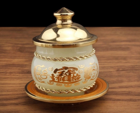 Bộ đồ thờ cúng bằng đồng bọc quanh lưu ly cao cấp giá tốt