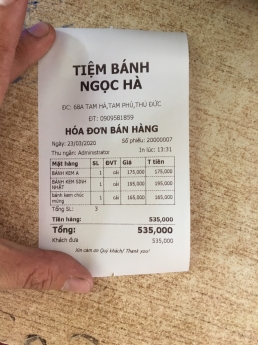 Chuyên máy tính tiền in bill cho tiệm bánh giá rẻ tại Thái Bình