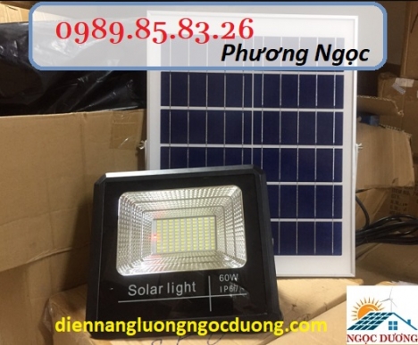 ﻿Đèn led chiếu sáng 60W sử dụng năng lượng mặt trời, đèn mặt trời 60W