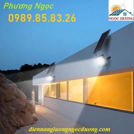 Đèn công suất 100W năng lượng mặt trời, đèn led pha năng lượng mặt trời