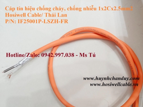 Cáp tín hiệu Hosiwell chống cháy, chống nhiễu: 1.0mm2, 1.5mm2, 2.5mm2