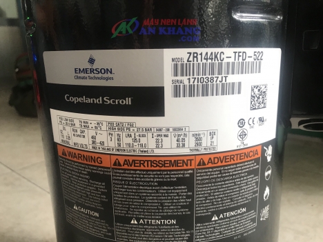 Thay block máy lạnh Copeland 12HP ZR144KC-TFD-522