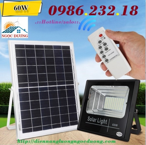 đèn led pha 60w năng lượng mặt trời,đèn năng lượng mặt trời, đèn NLMT sân vườn,đèn led pha 60W