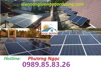 Điện năng lượng mặt trời hòa lưới 5KW, hệ thống điện mặt trời công suất 5KW