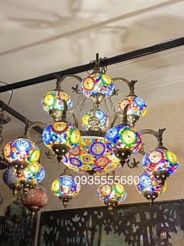 Giao lưu bộ chùm lấp lánh sắc màu 2 tầng lạ mắt