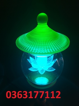 Đèn thờ thân kim loại sơn màu đồng, đèn thờ led đổi màu giá tốt