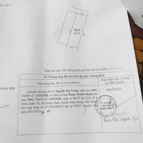 Bán 68m2 đất thôn đài bi đường 3m ngõ thông