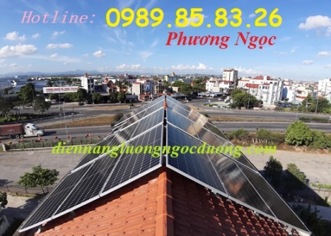 Điện mặt trời hòa lưới 3 pha, hệ thống điện mặt trời 3 pha 10KW, điện áp mái 10kW