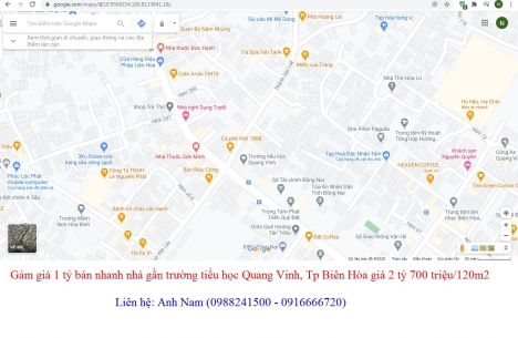 Bán gấp trước Tết, nhà trường tiểu học Quang Vinh, Tp Biên Hòa giá 2 tỷ 500 triệu/120m2