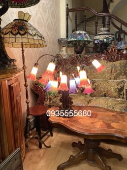 Giao lưu đèn hoa lily 18 tay đa sắc