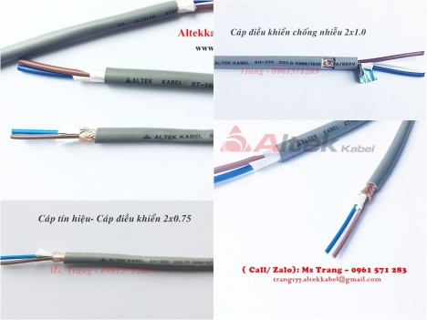 Cáp điều khiển 2x0.75 có chống nhiễu dùng cho âm thanh