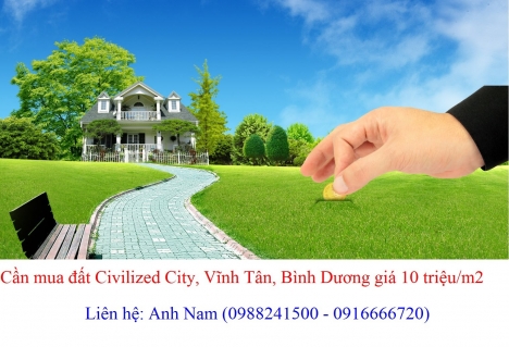 Cần mua đất khu E, dự án Civilized City, BD giá 10 triệu/m2, mua chính chủ, chịu phí