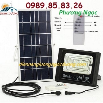 Đèn năng lượng mặt trời 25W, đèn led pha công suất 25W, đèn mặt trời