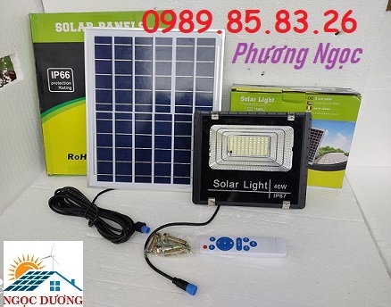 Đèn 40W năng lượng mặt trời, đèn pha led năng lượng mặt trời, đèn pha 40W