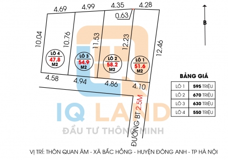 Bán đất tại Bắc Hồng, Đông Anh giá 550 triệu