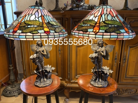 Giao lưu đôi đèn tiffany chuồn chuồn mỹ cao cấp
