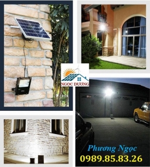 Đèn năng lượng mặt trời 60W, đèn led pha sử dụng năng lượng mặt trời
