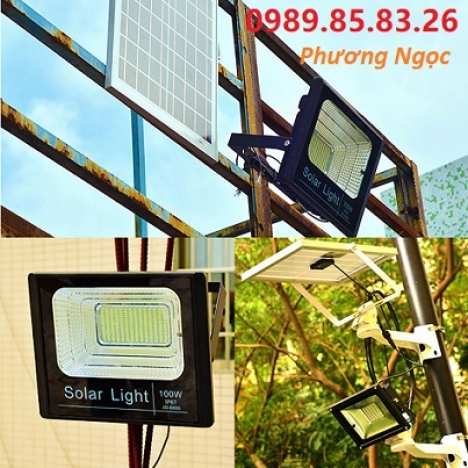 Đèn năng lượng mặt trời 100W, đèn mặt trời 100W led pha
