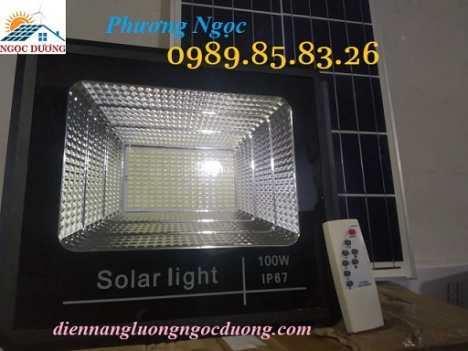Đèn năng lượng mặt trời 100W, đèn mặt trời 100W led pha