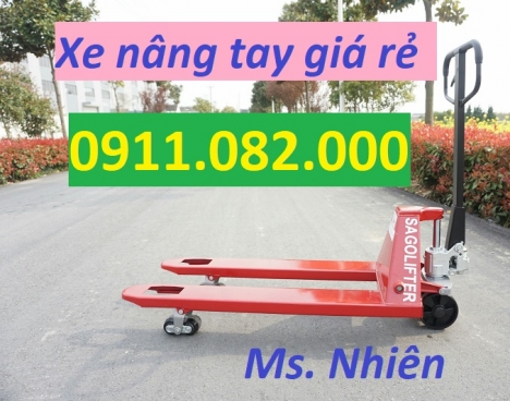 Cung cấp xe nâng tay thấp giá rẻ tại sóc trăng- xe nâng tay 3 tấn- lh 0911.082.000