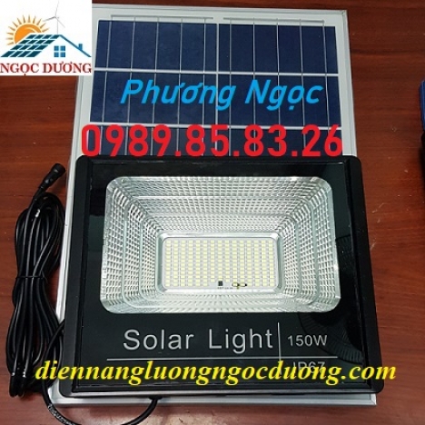 Đèn 150W, Đèn Pha Năng Lượng Mặt Trời 150w, đèn led mặt trời