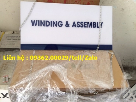 Gia công các loại biển phòng ban cho văn phòng, nhà xưởng, trung tâm thương mại
