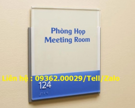 Gia công các loại biển phòng ban cho văn phòng, nhà xưởng, trung tâm thương mại